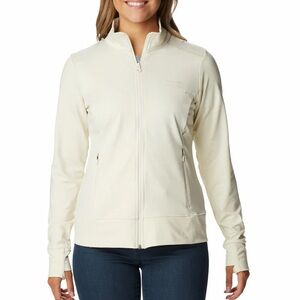 Columbia heathered cream full zip jacket, M
